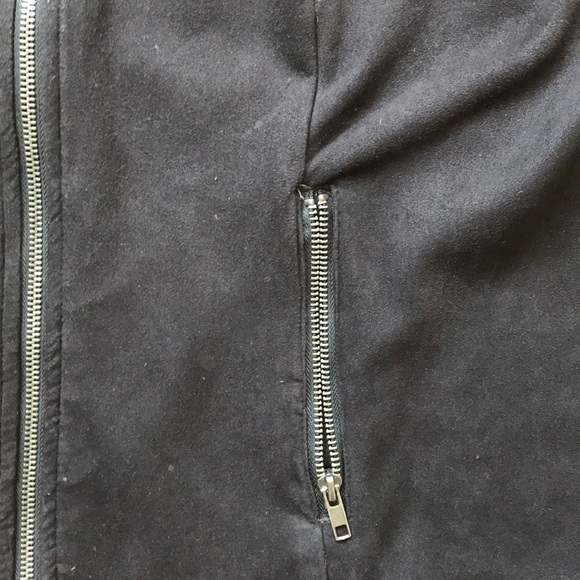 Motorcycle Jacket faux suede black 2X - Picture 4 of 8